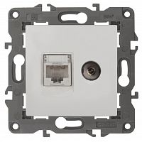 Розетка RJ45+TV Оконечной без рамки Эра Elegance 1-м. белый картинка